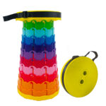 Folding Telescopic Stool Portable Plastic Chair