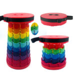 Folding Telescopic Stool Portable Plastic Chair