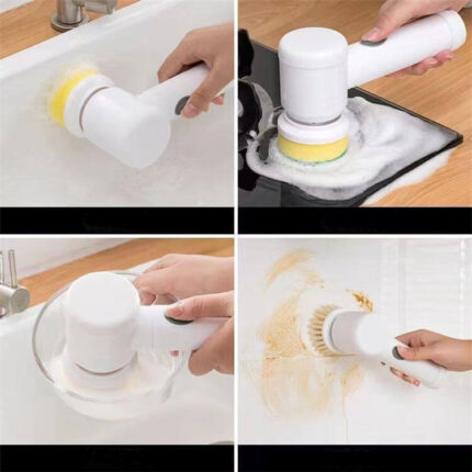Handheld Wireless Electric Kitchen Dishwasher Brush