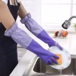 Kitchen Clean Durable Dish Washing Rubber Gloves - Image 7